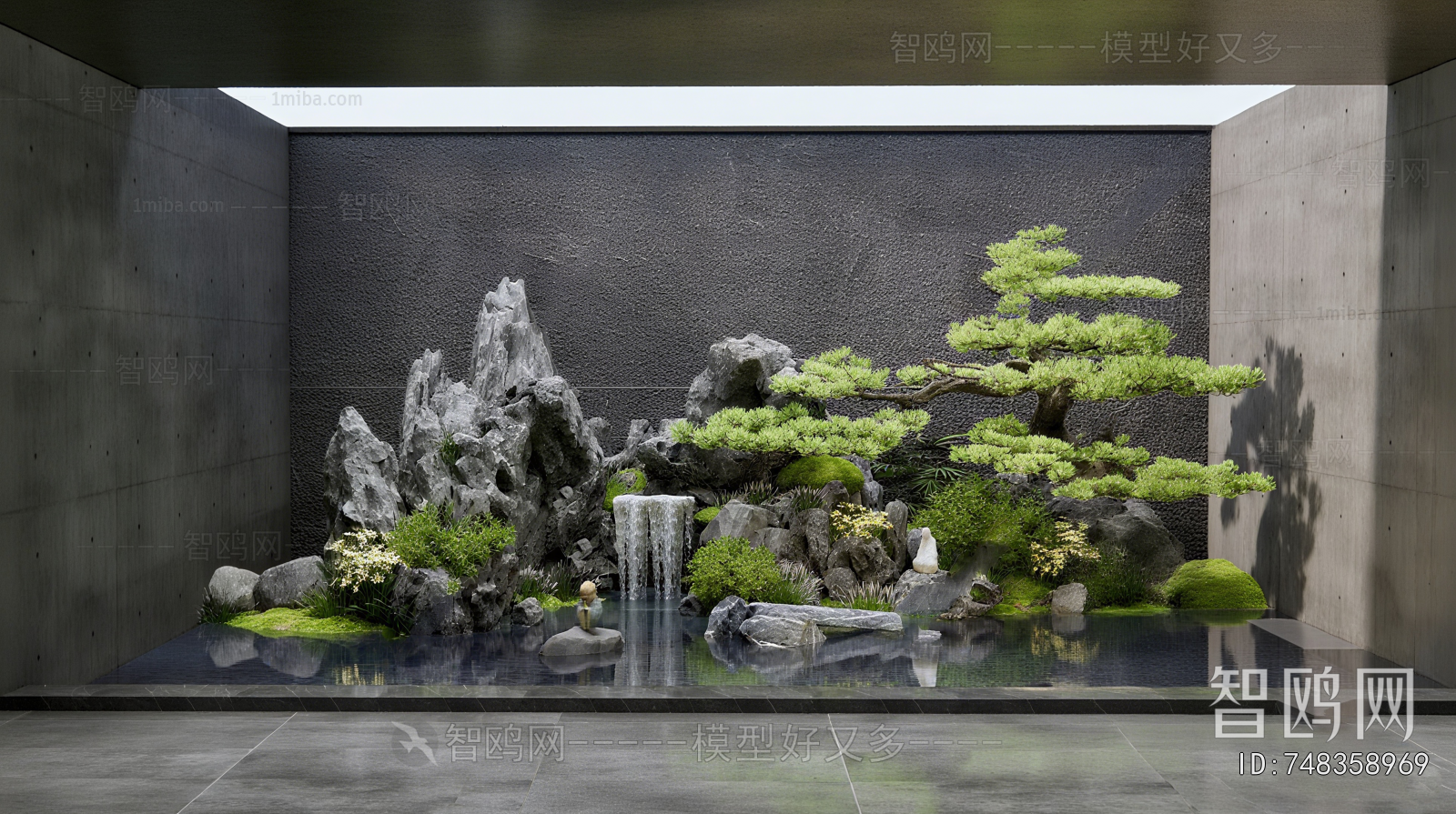New Chinese Style Rockery Waterscape