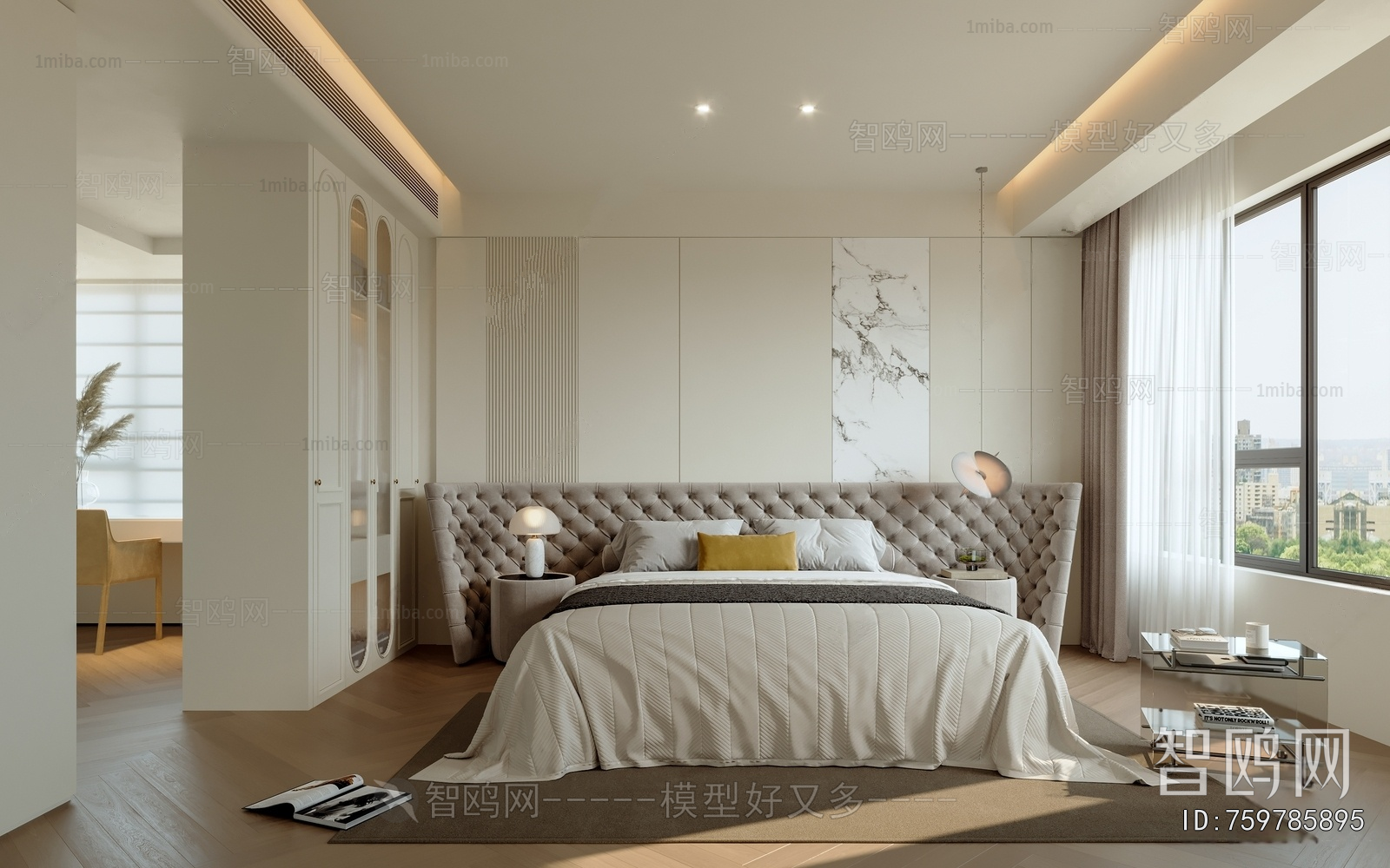 Simple European Style Bedroom