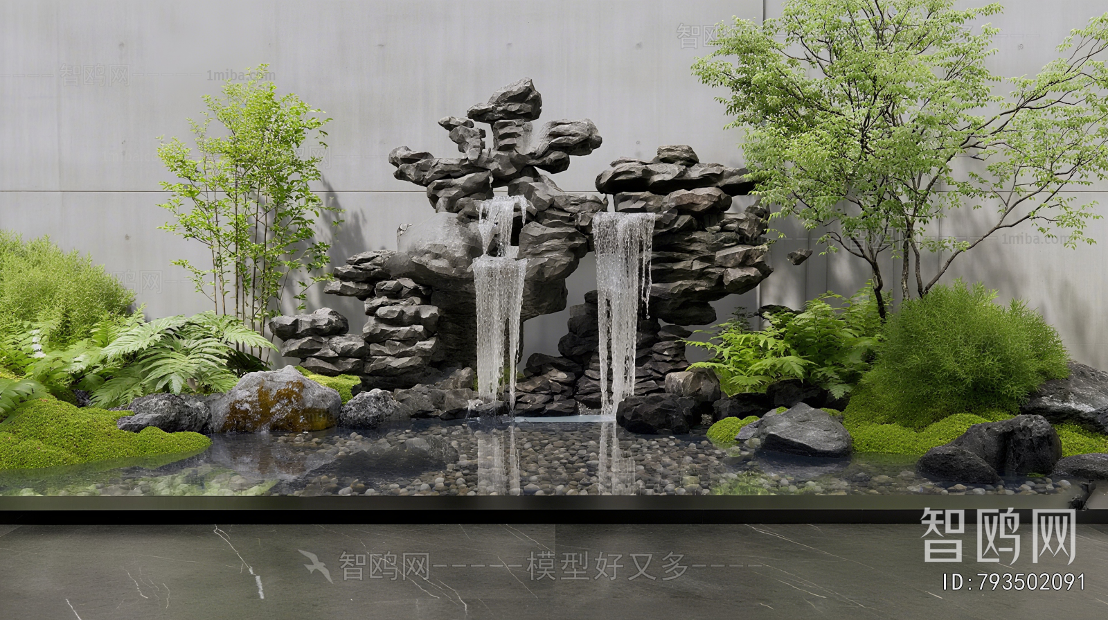 New Chinese Style Rockery Waterscape
