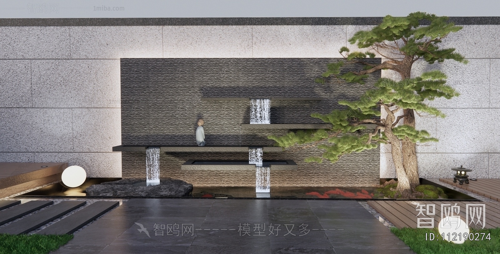 New Chinese Style Rockery Waterscape