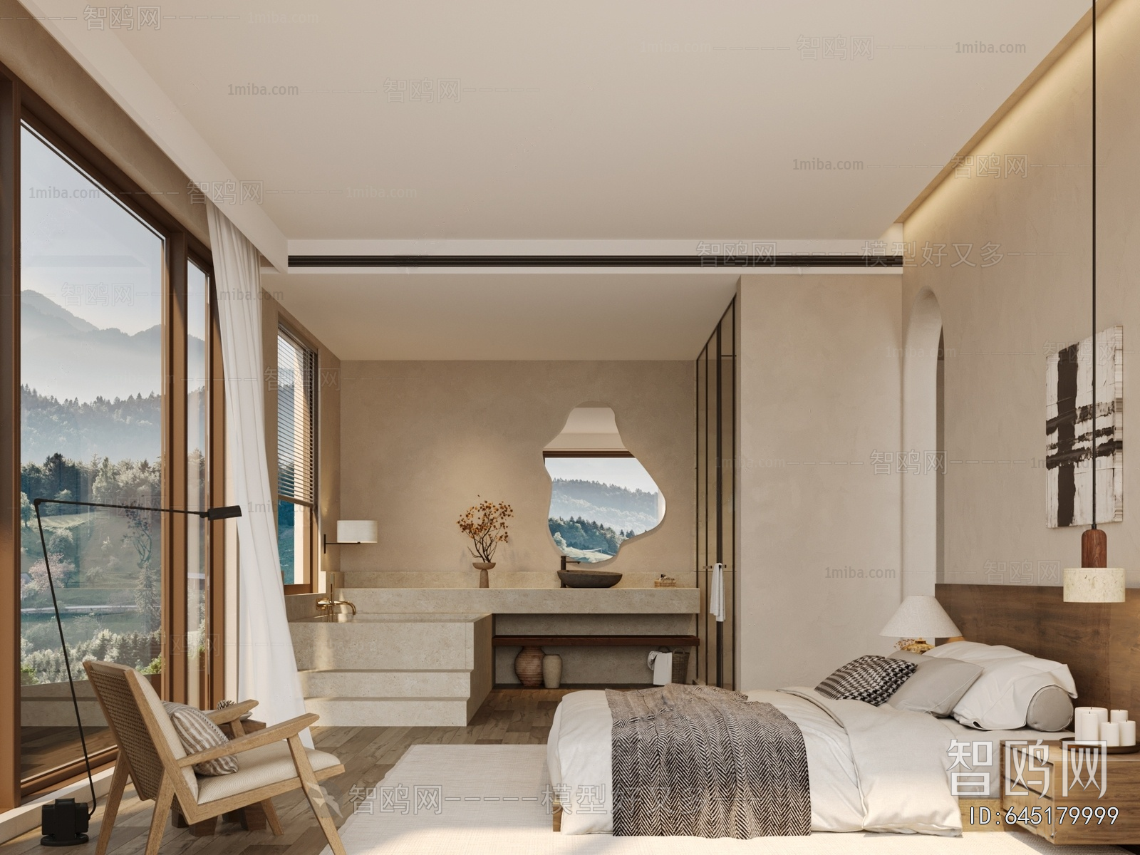 Wabi-sabi Style Bedroom