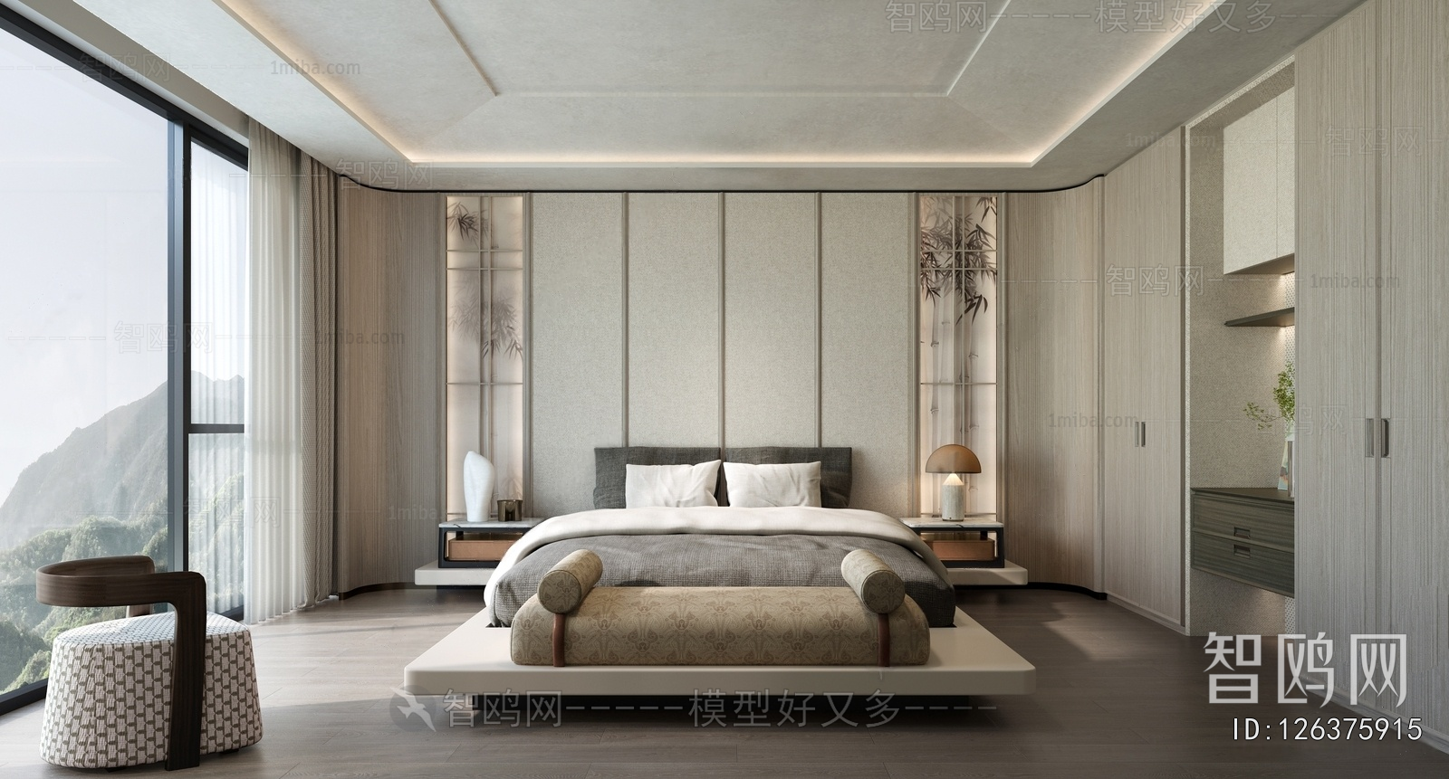 New Chinese Style Bedroom