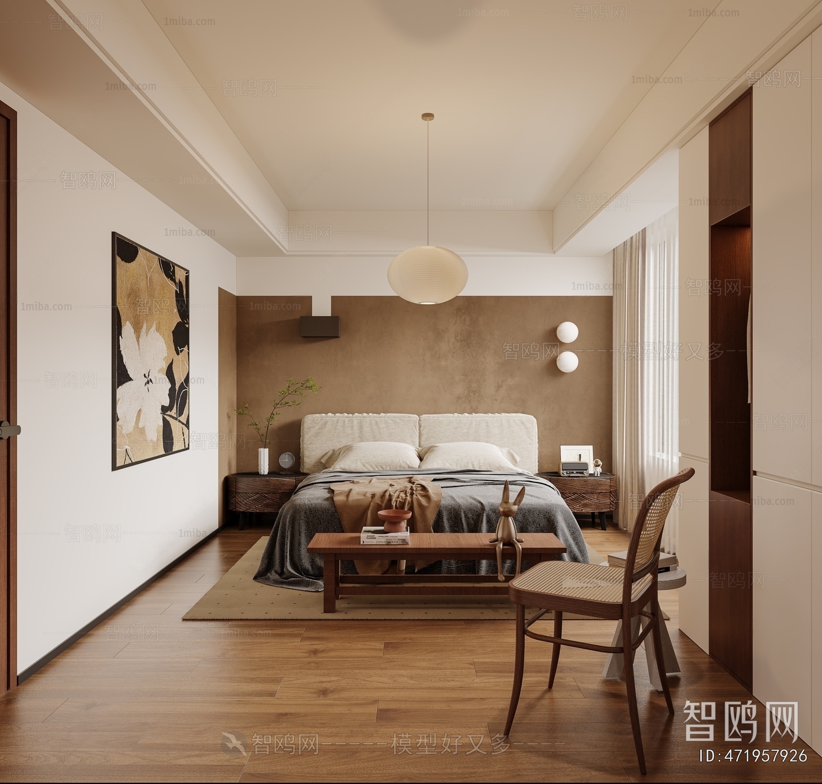 Wabi-sabi Style Bedroom