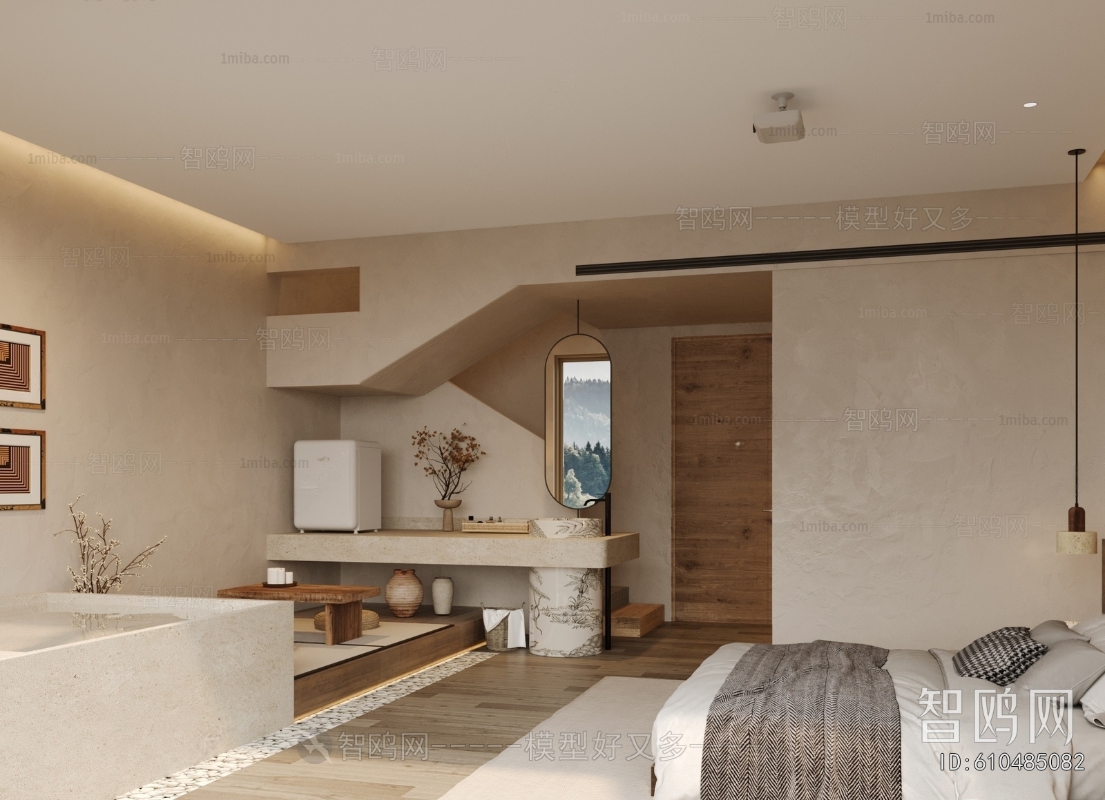 Wabi-sabi Style Bedroom