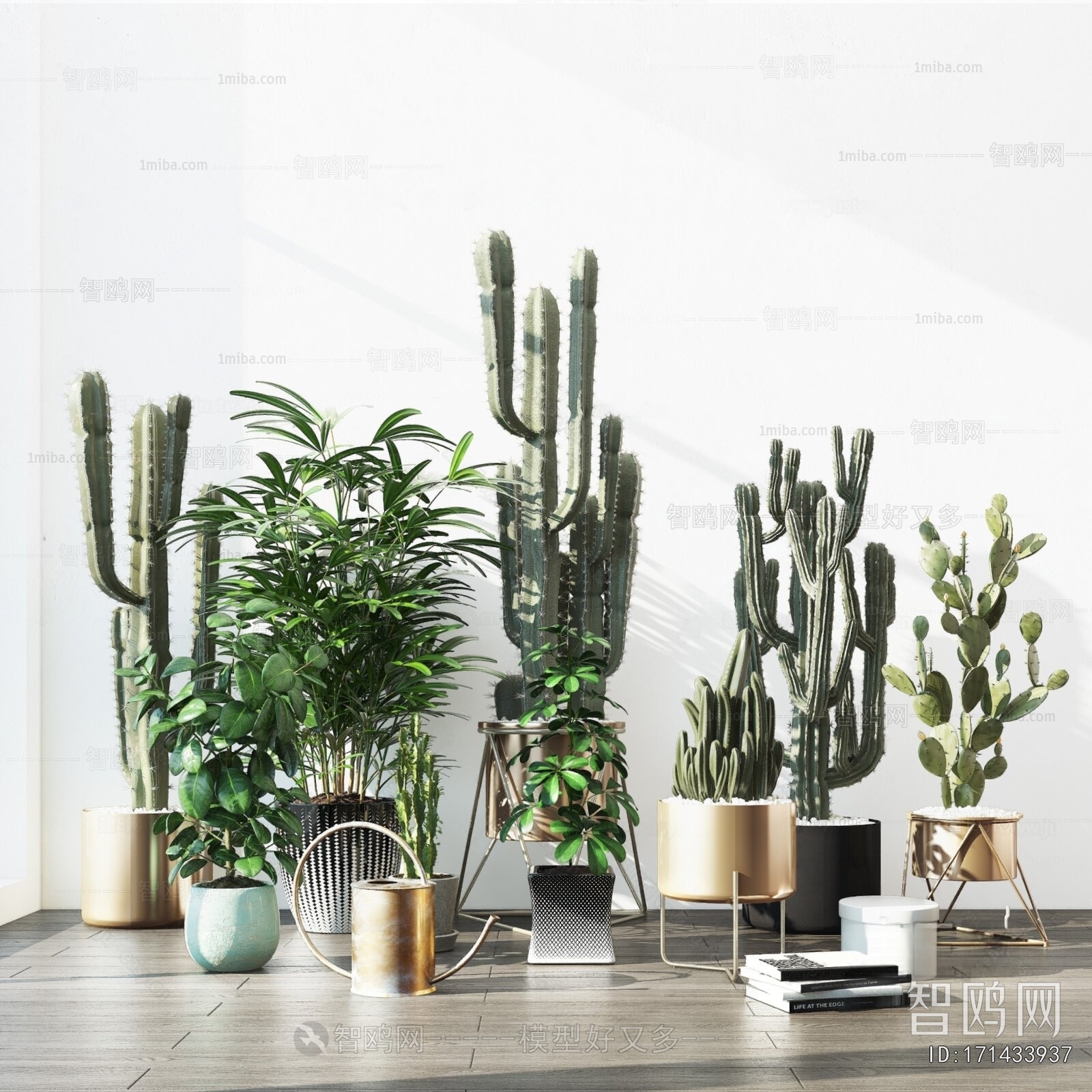 Modern Ground Green Plant Potted Plants