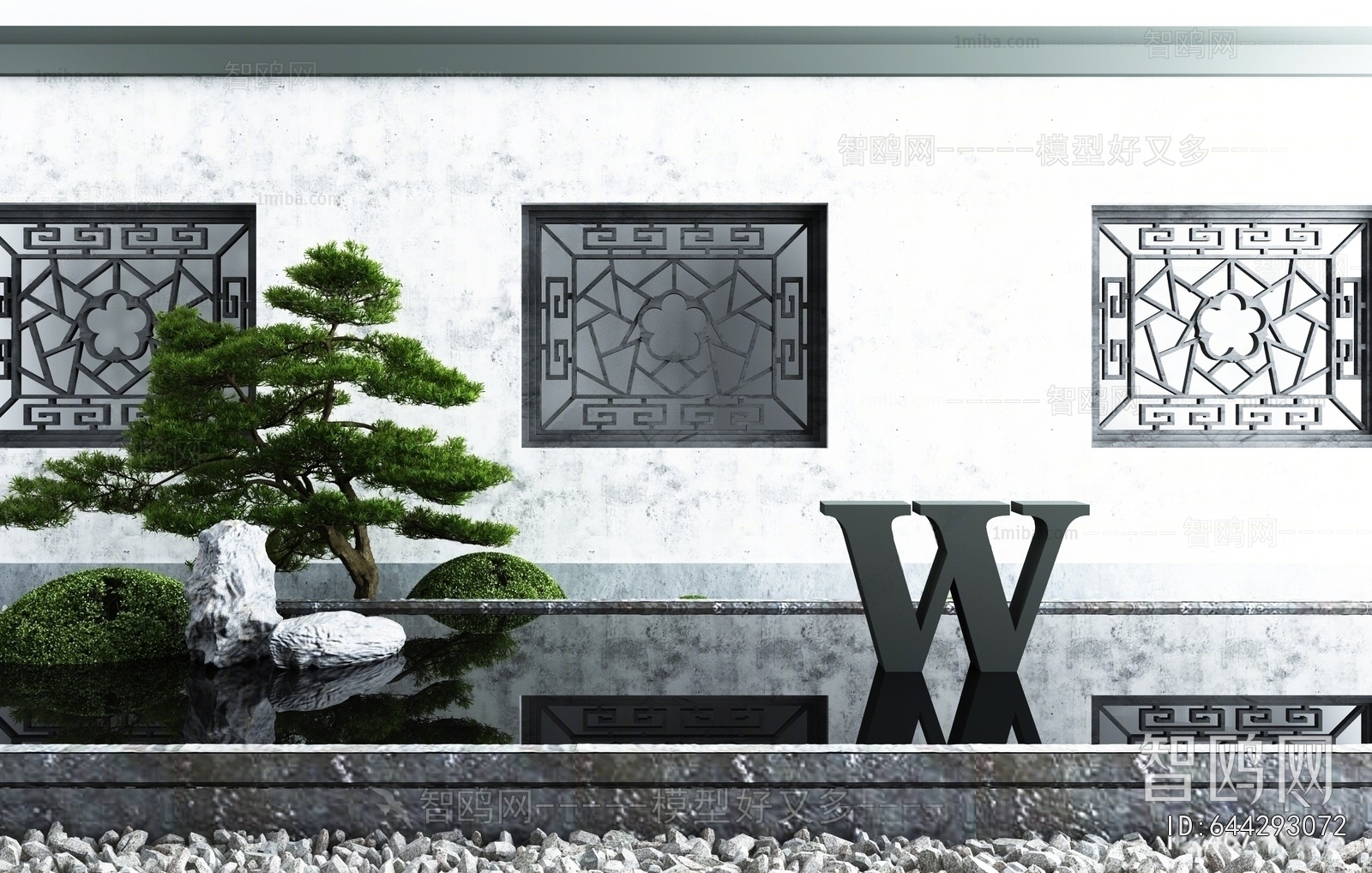 New Chinese Style Rockery Waterscape