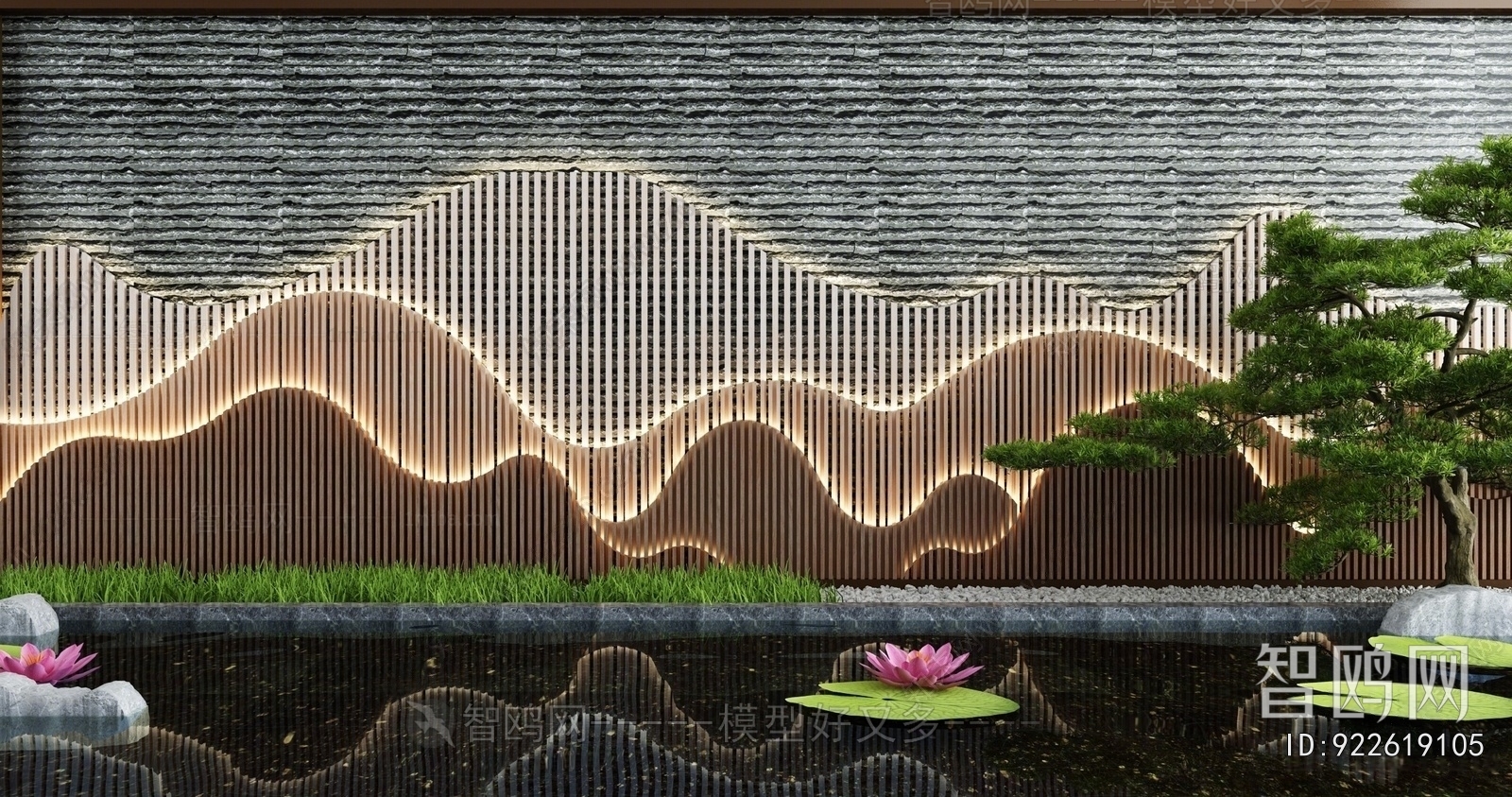 New Chinese Style Landscape Wall