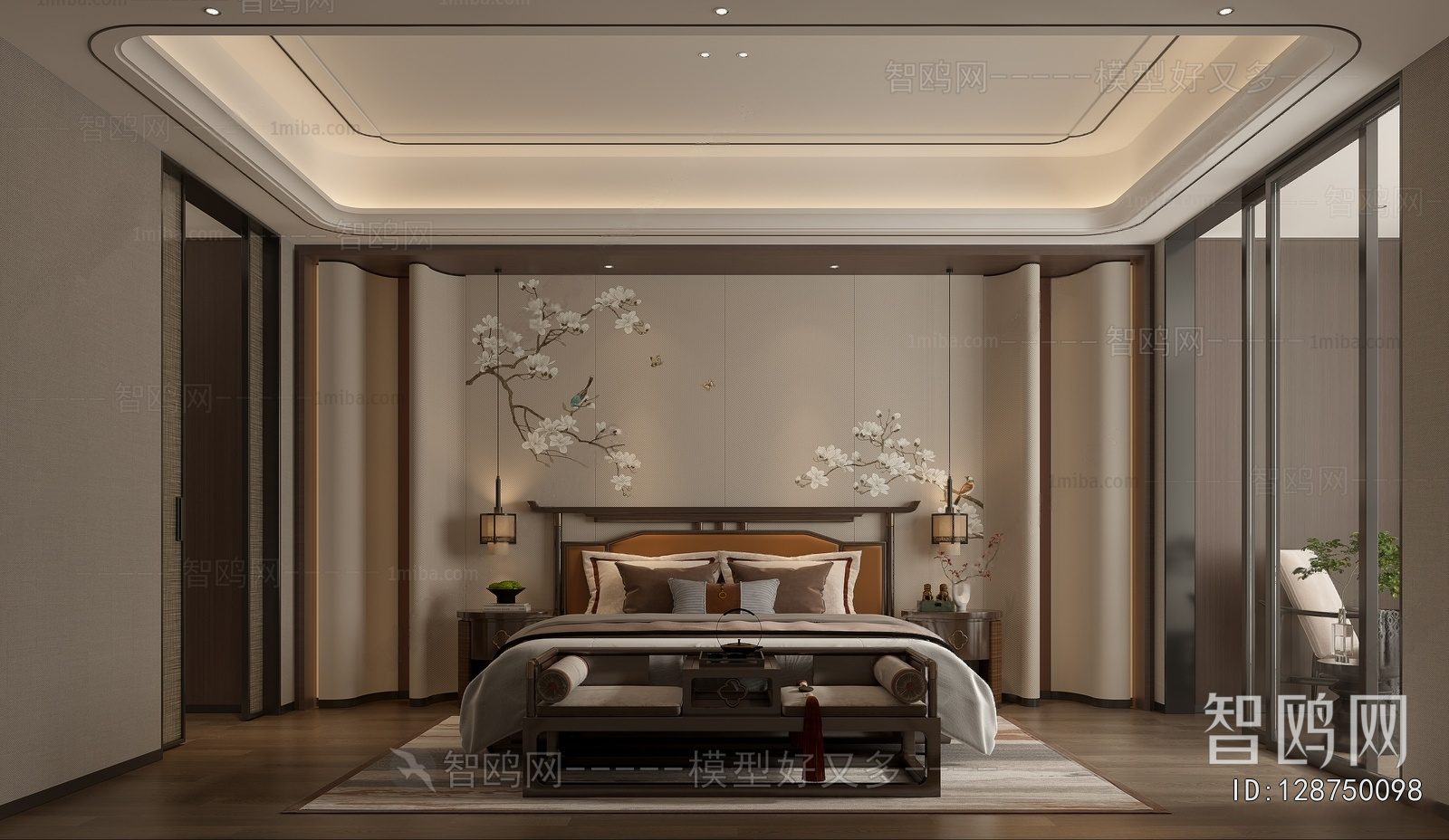New Chinese Style Bedroom