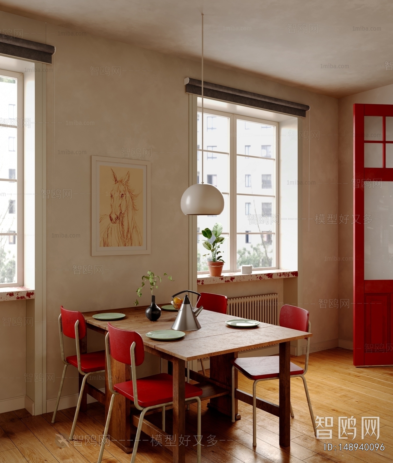 Wabi-sabi Style Dining Room