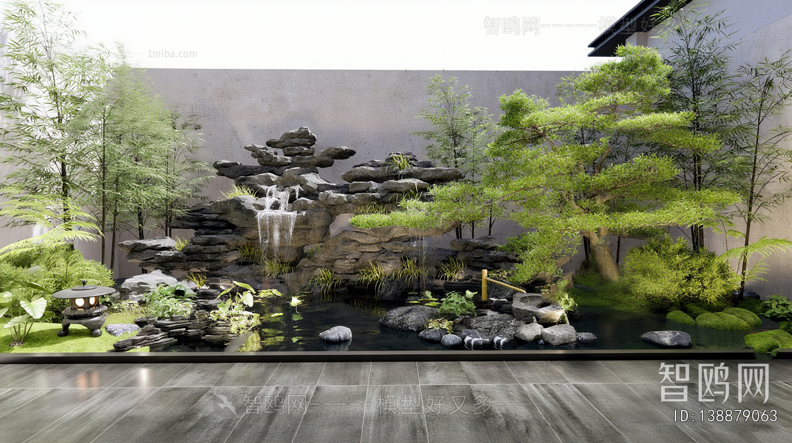 New Chinese Style Rockery Waterscape