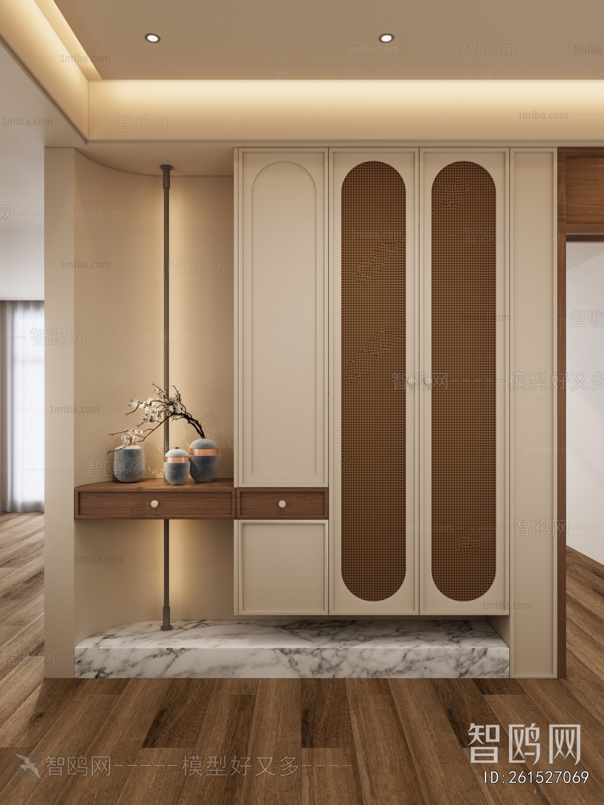 New Chinese Style Entrance Cabinet