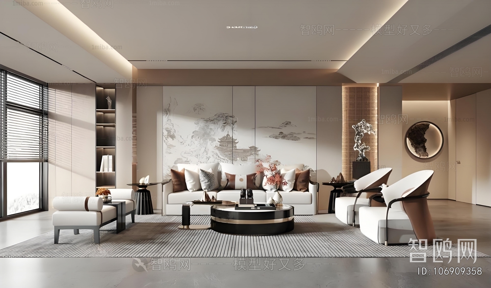 New Chinese Style A Living Room