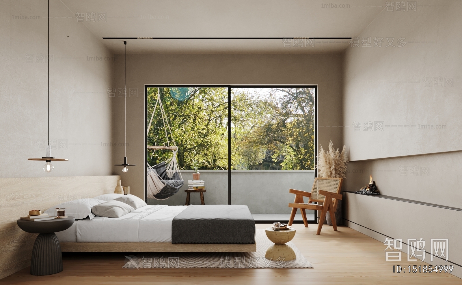 Wabi-sabi Style Bedroom