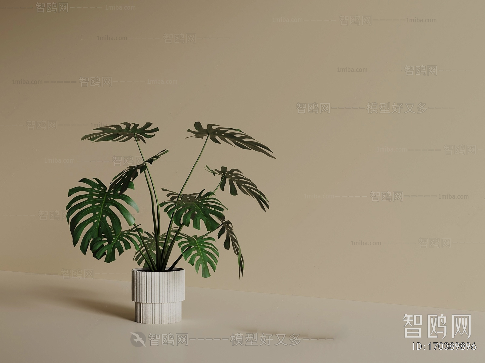 Modern Ground Green Plant Potted Plants