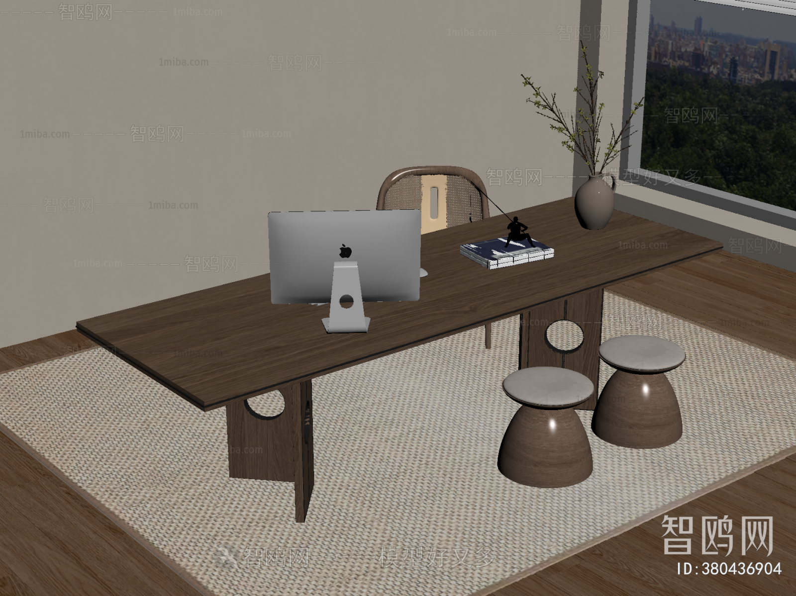 New Chinese Style Office Desk And Chair