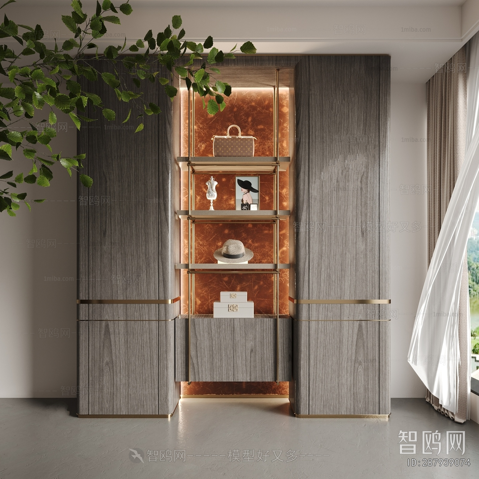 New Chinese Style Decorative Cabinet