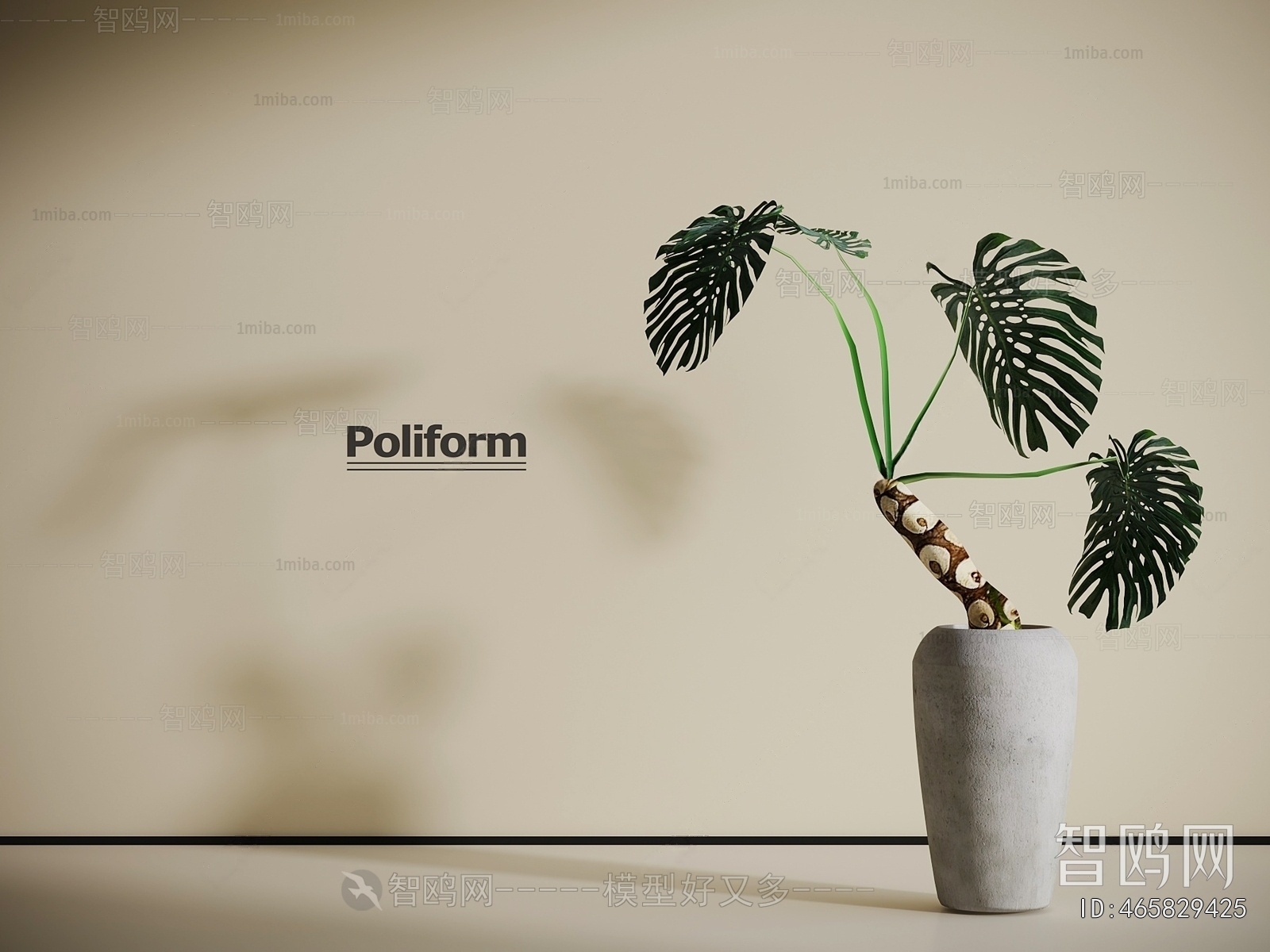 Modern Ground Green Plant Potted Plants