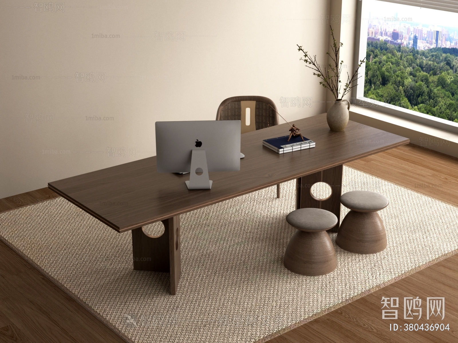 New Chinese Style Office Desk And Chair