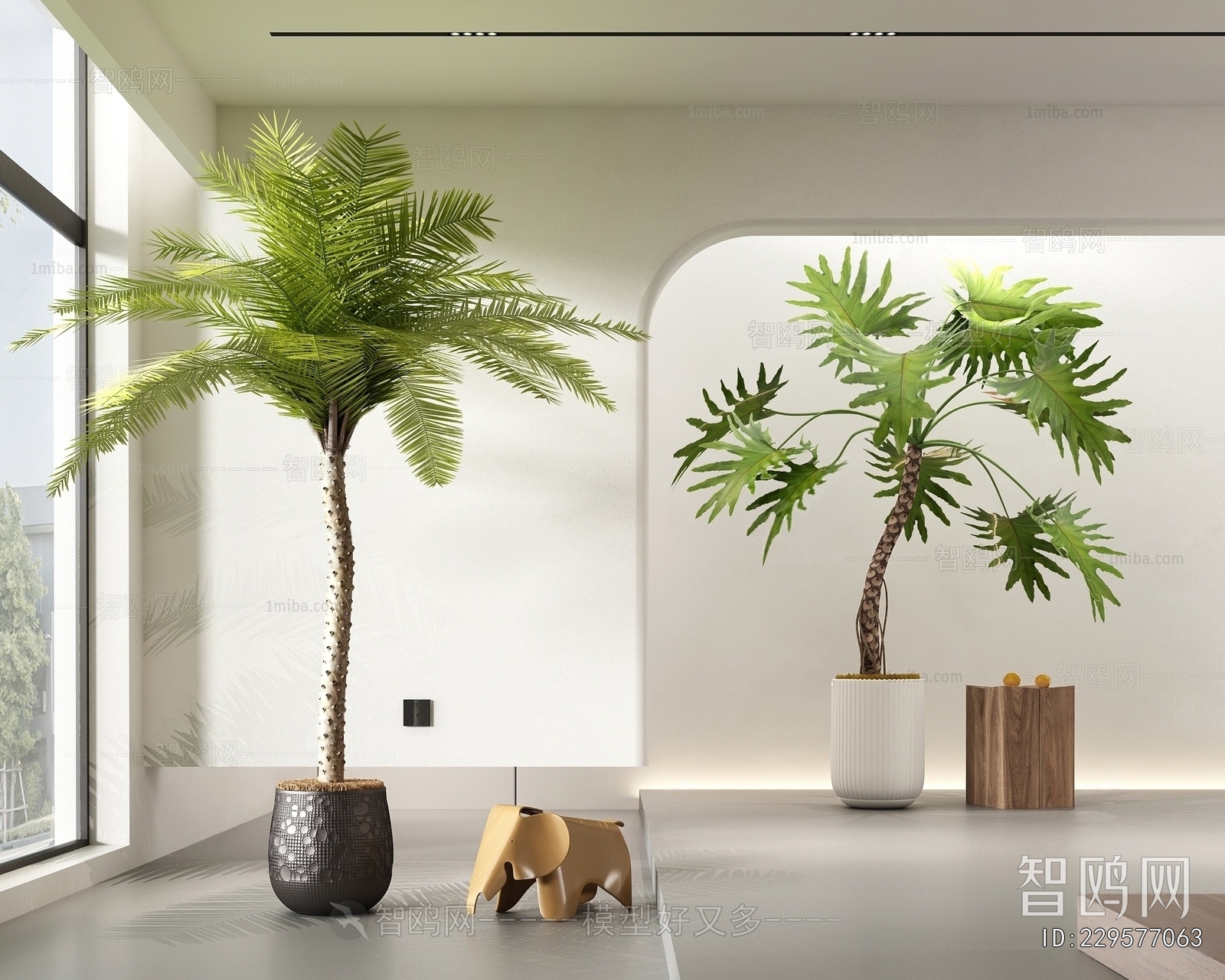 Modern Ground Green Plant Potted Plants