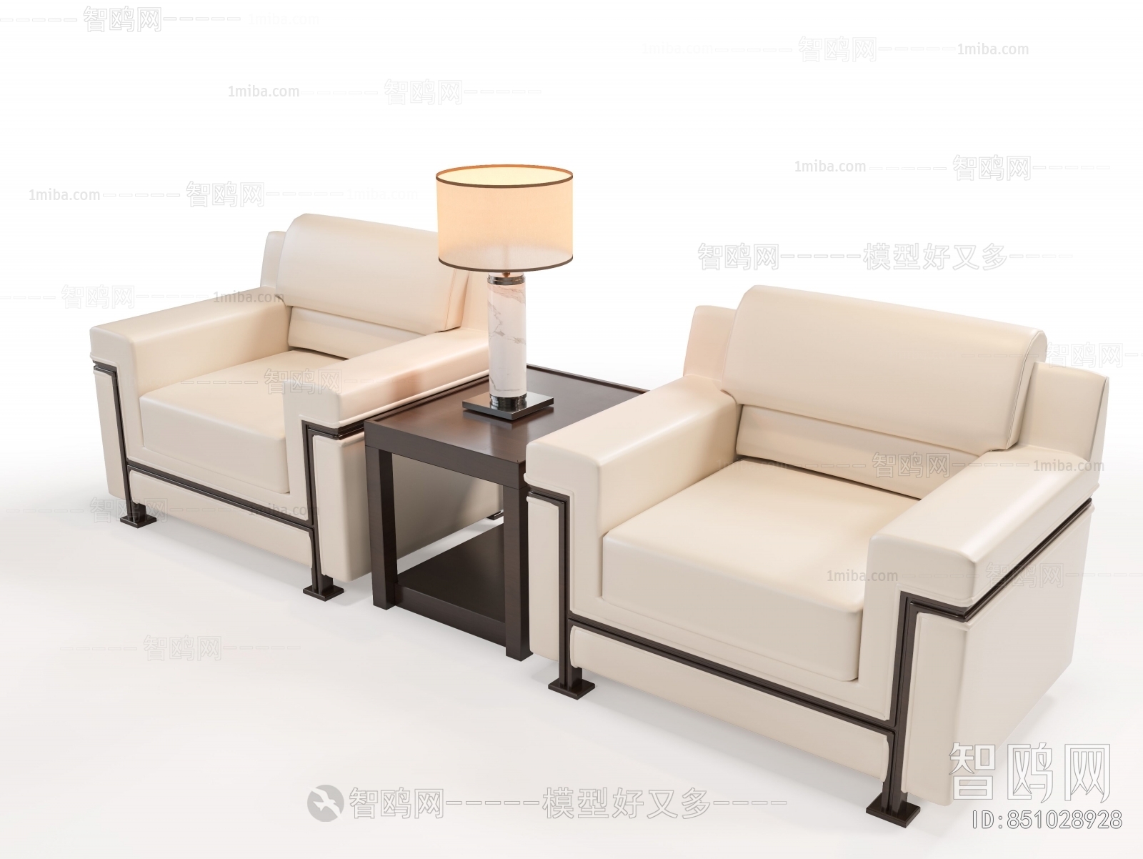 New Chinese Style Single Sofa