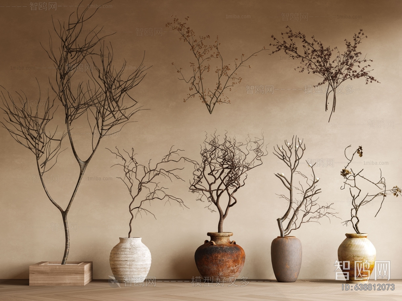 Wabi-sabi Style Ground Green Plant Potted Plants