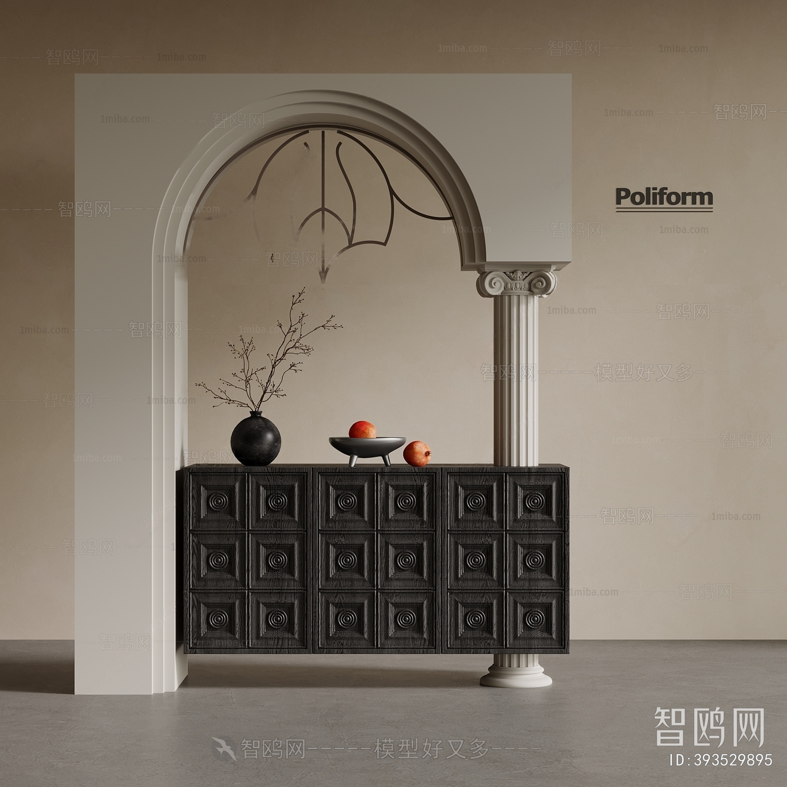 French Style Entrance Cabinet