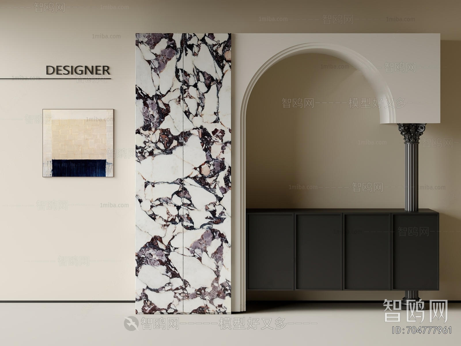 French Style Entrance Cabinet