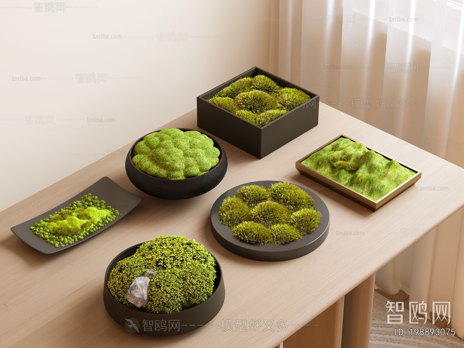 Modern Potted Green Plant