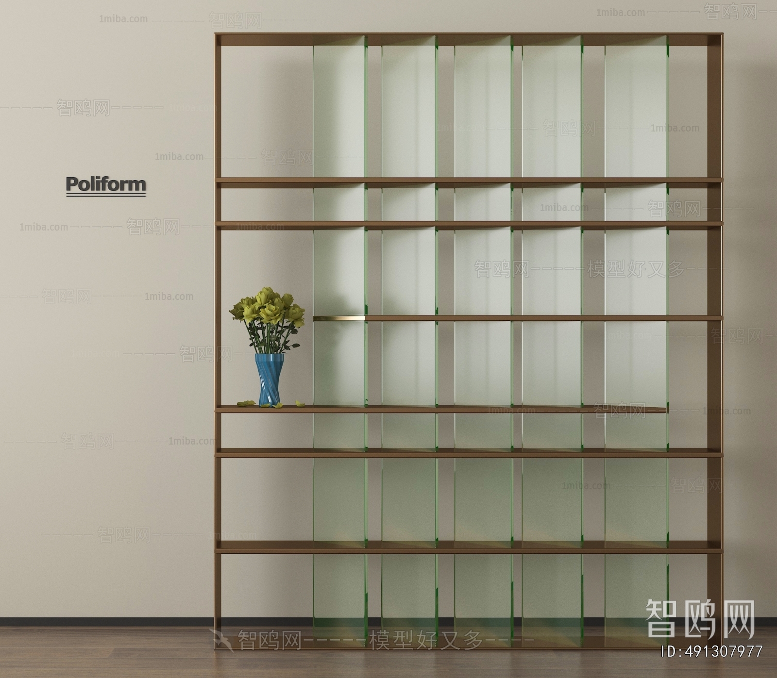 New Chinese Style Glass Screen Partition