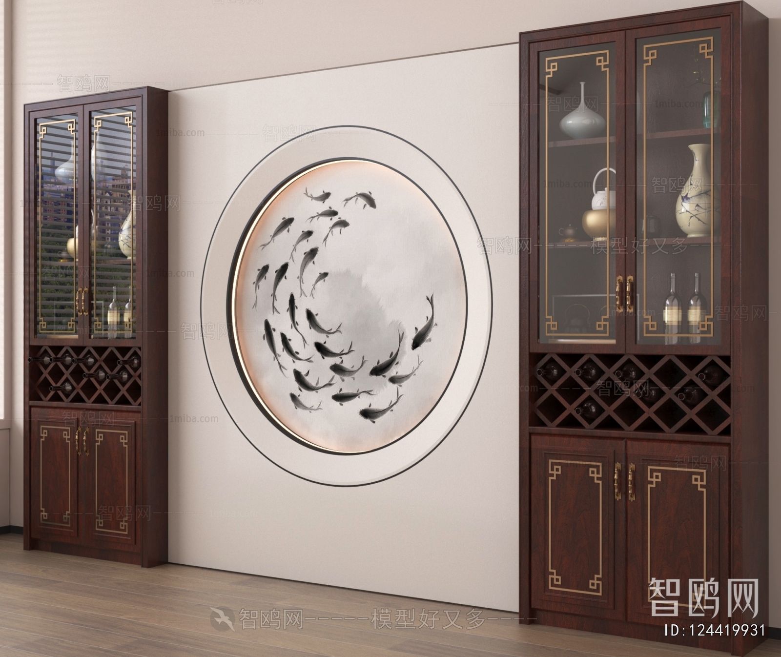 New Chinese Style TV Wall