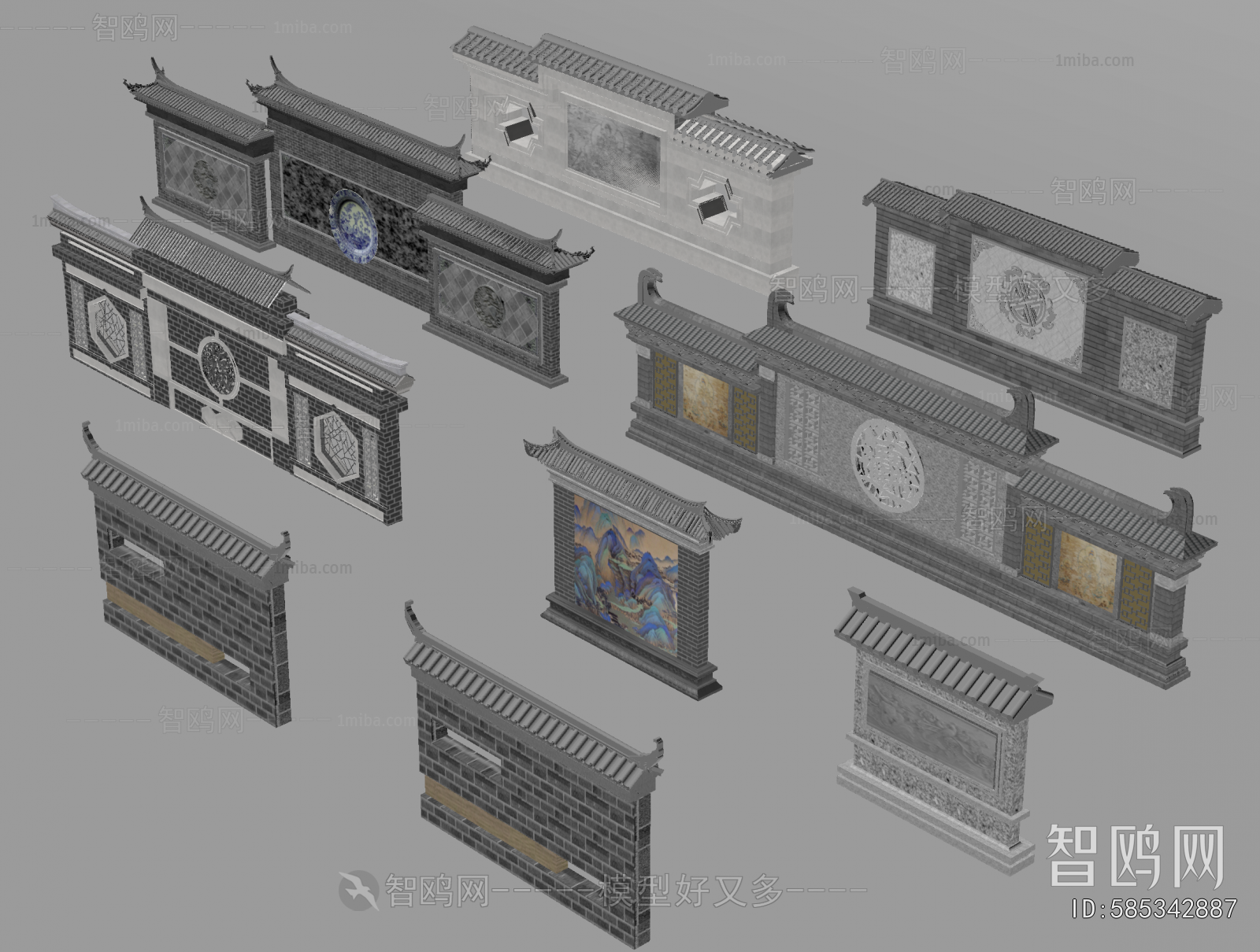 Chinese Style Landscape Wall