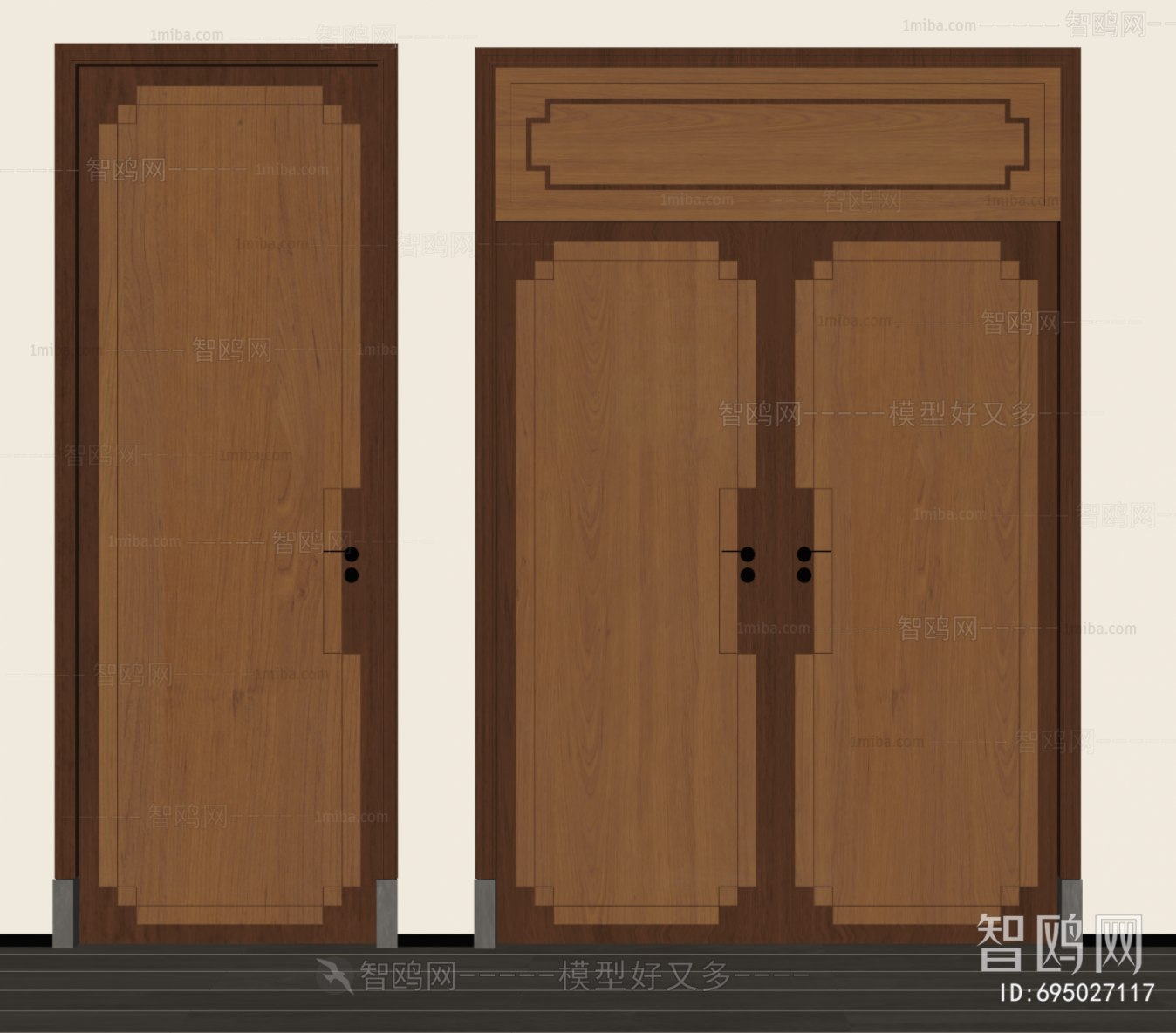 New Chinese Style Double Door