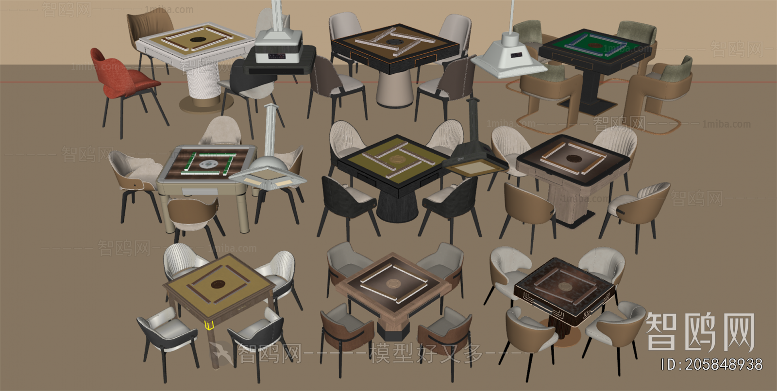 Modern Mahjong Tables And Chairs