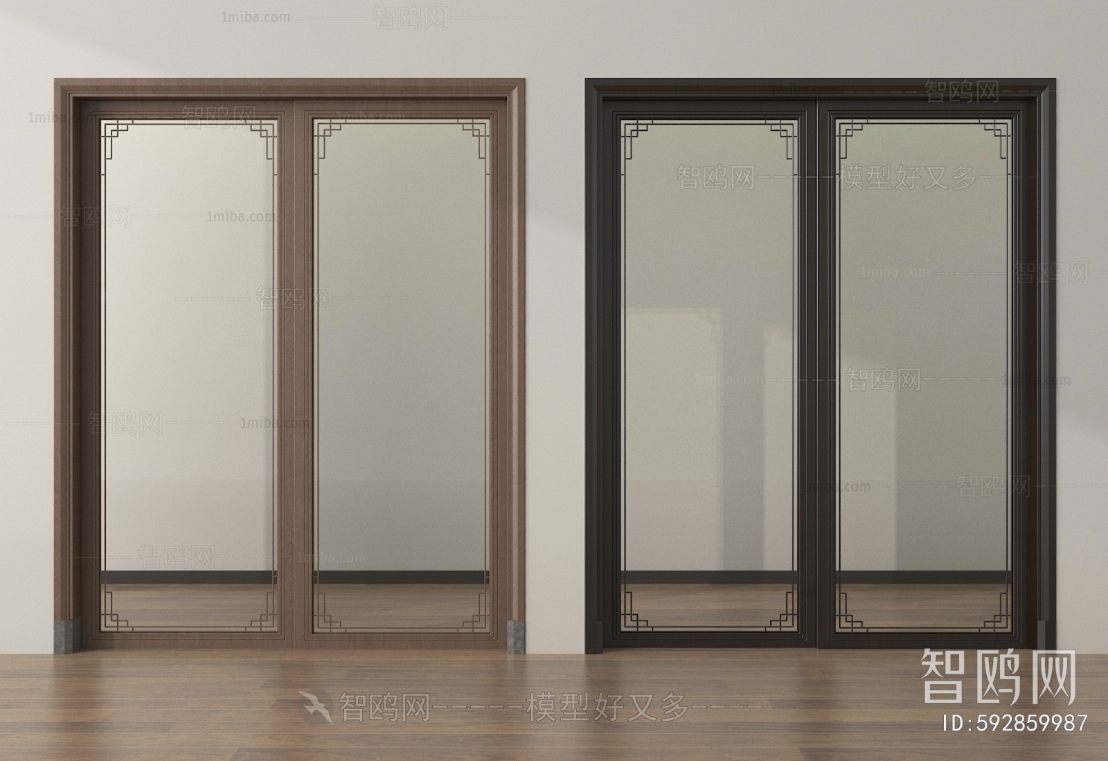 New Chinese Style Sliding Door