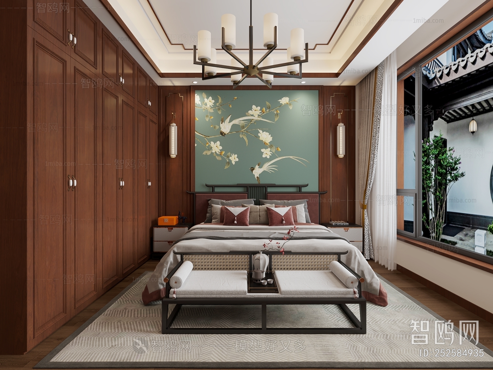 New Chinese Style Bedroom