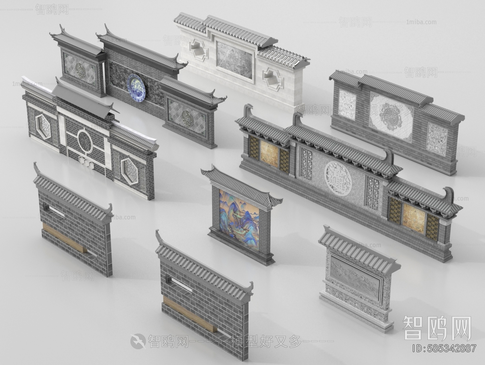 Chinese Style Landscape Wall