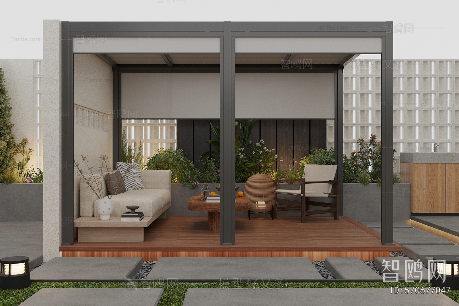 Modern Courtyard/landscape