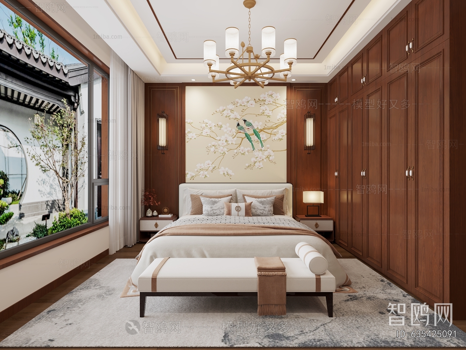New Chinese Style Bedroom