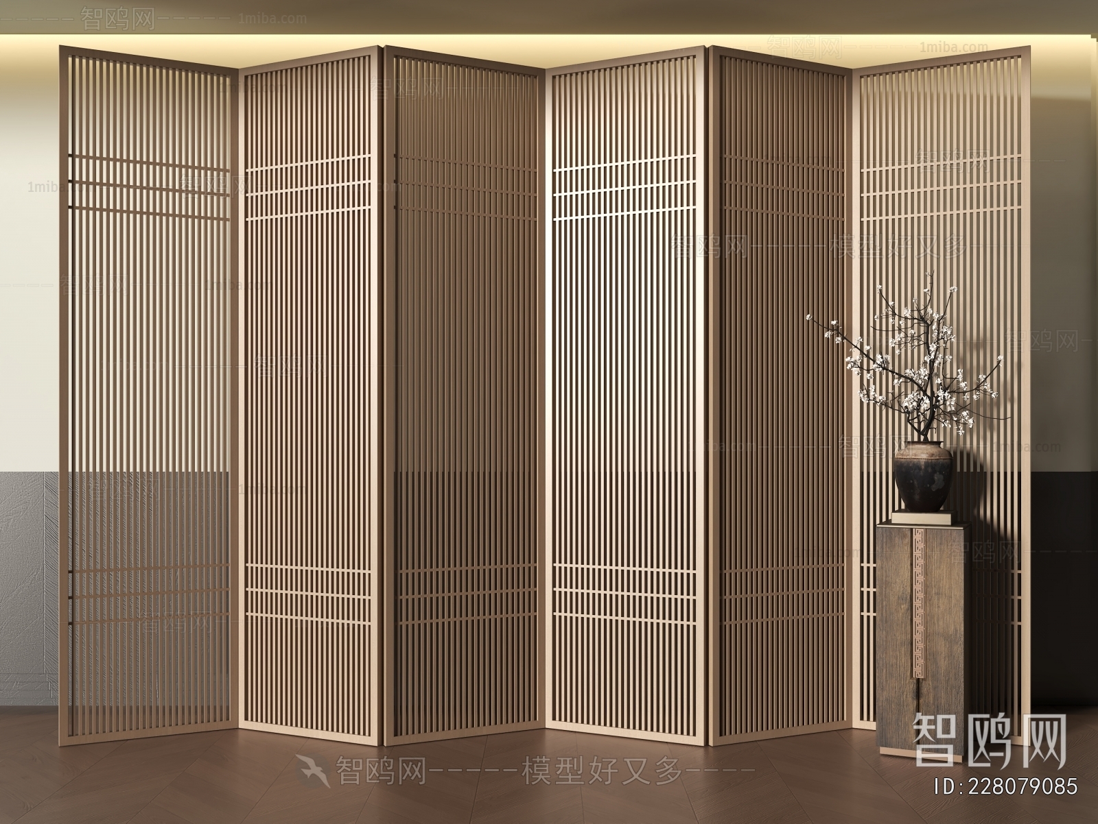 New Chinese Style Wooden Screen Partition