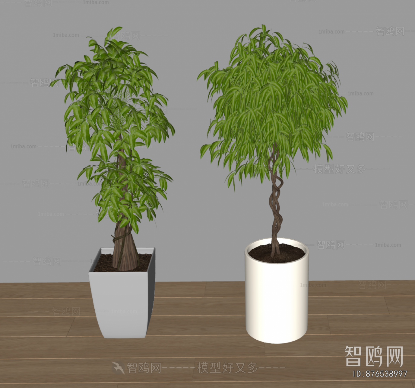 Modern Ground Green Plant Potted Plants
