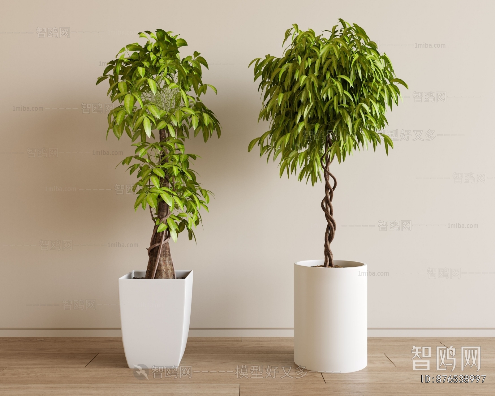 Modern Ground Green Plant Potted Plants
