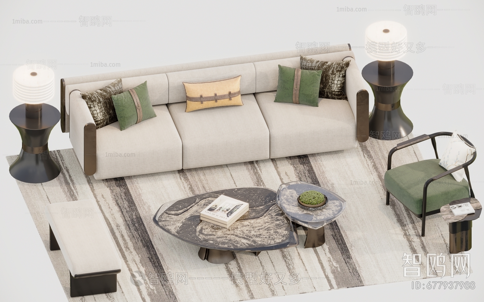 New Chinese Style Sofa Combination