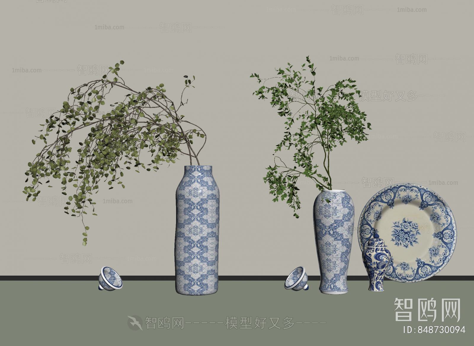 New Chinese Style Aquatic Green Plant