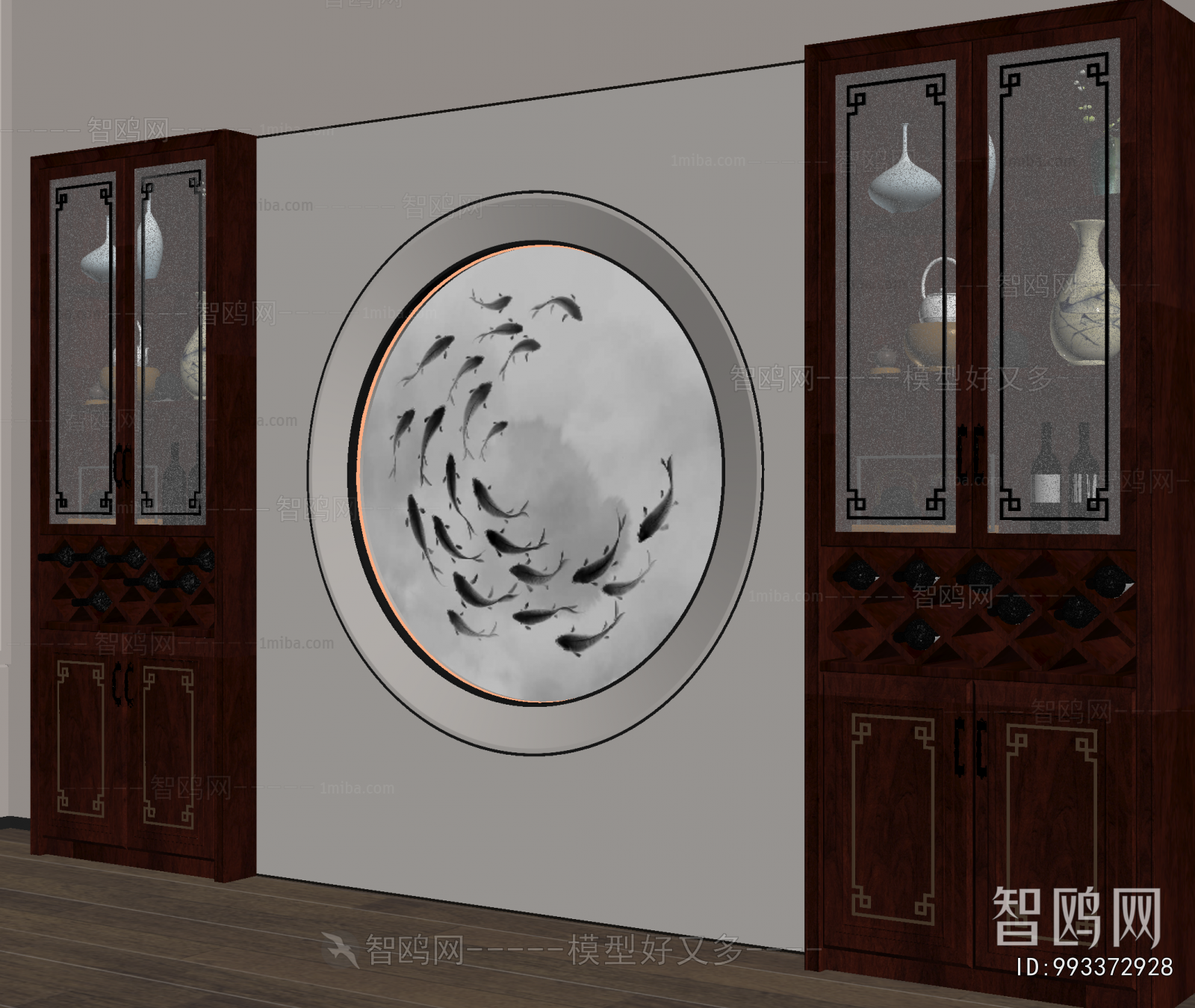 New Chinese Style TV Wall