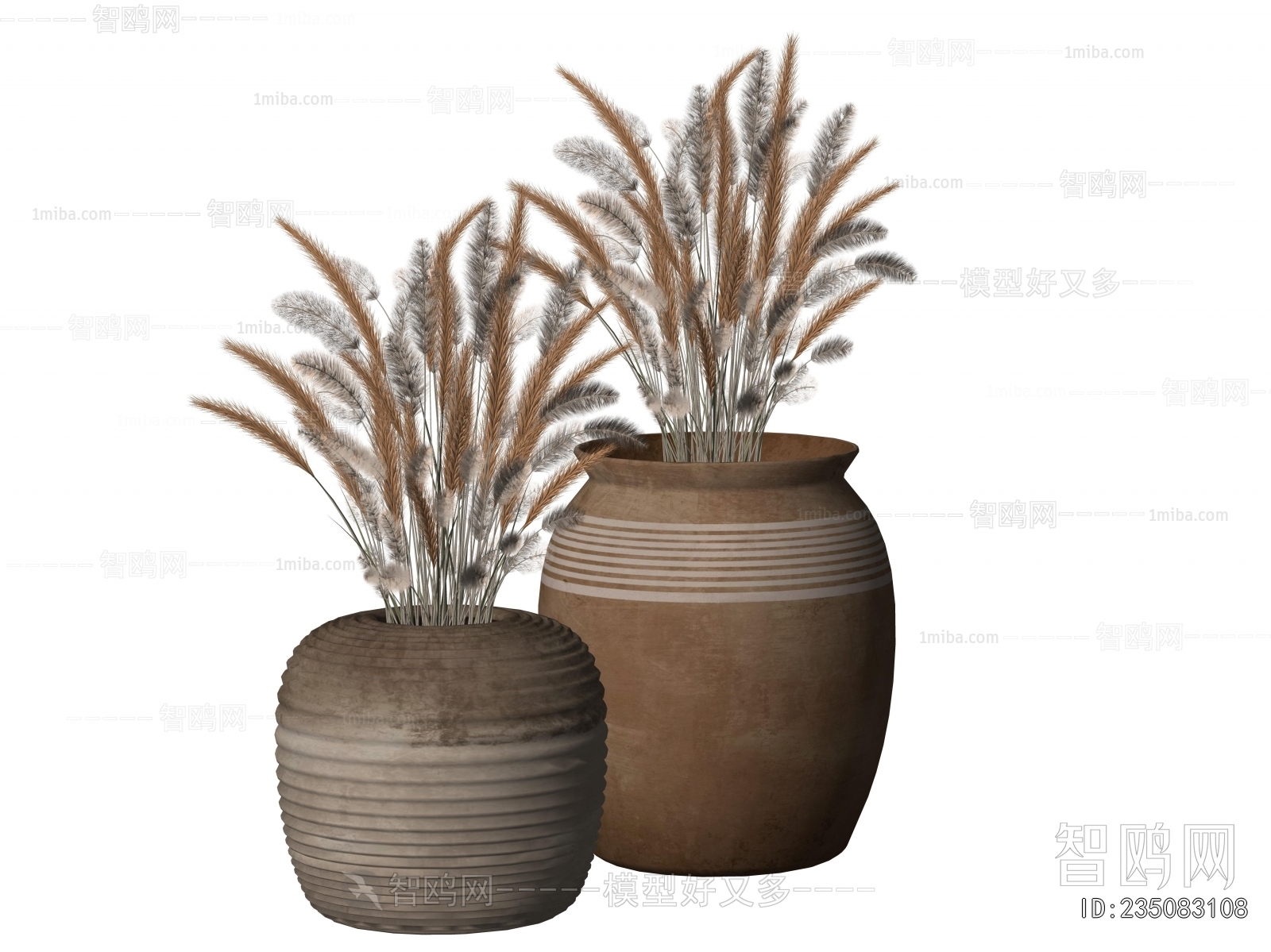 Wabi-sabi Style Ground Green Plant Potted Plants