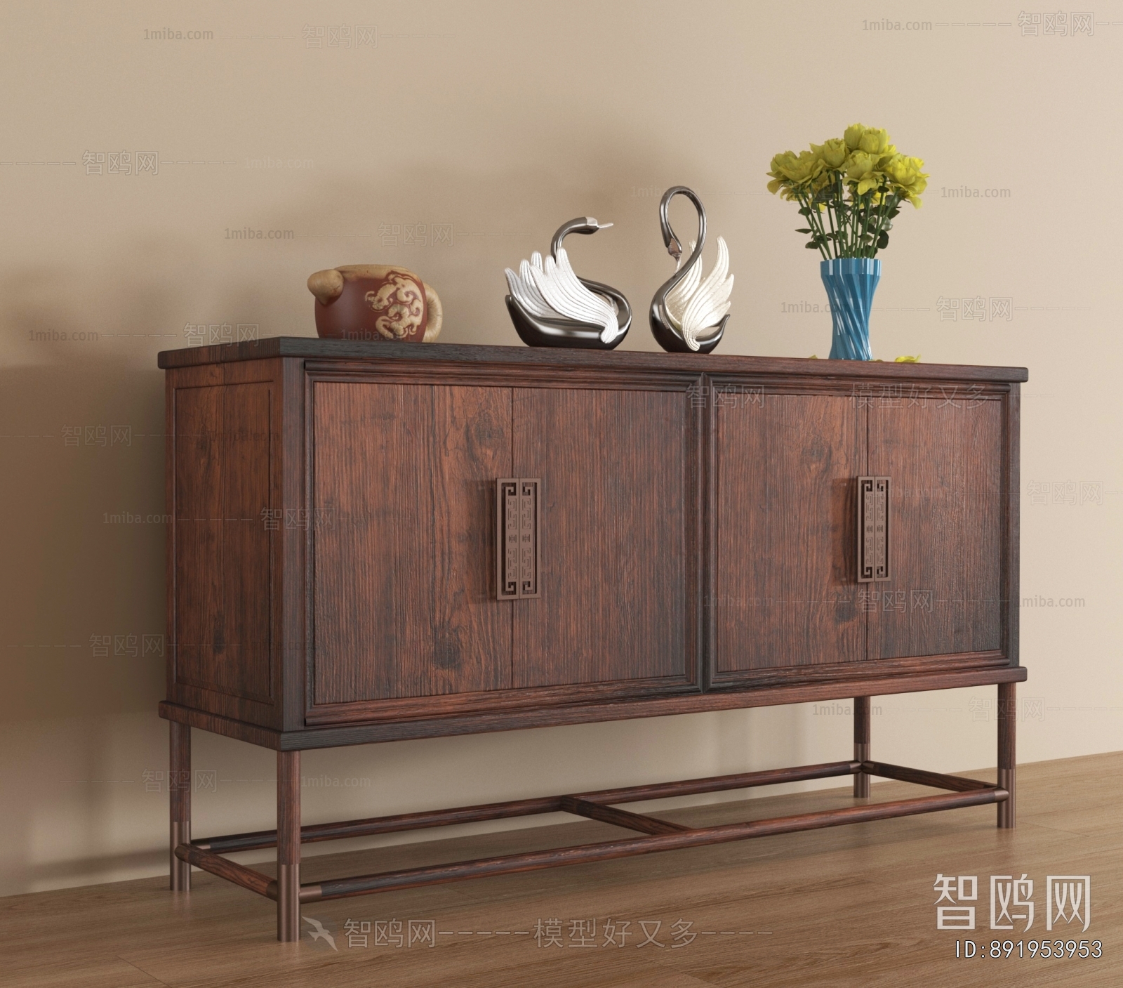 New Chinese Style Side Cabinet