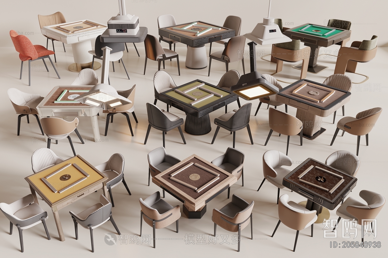 Modern Mahjong Tables And Chairs