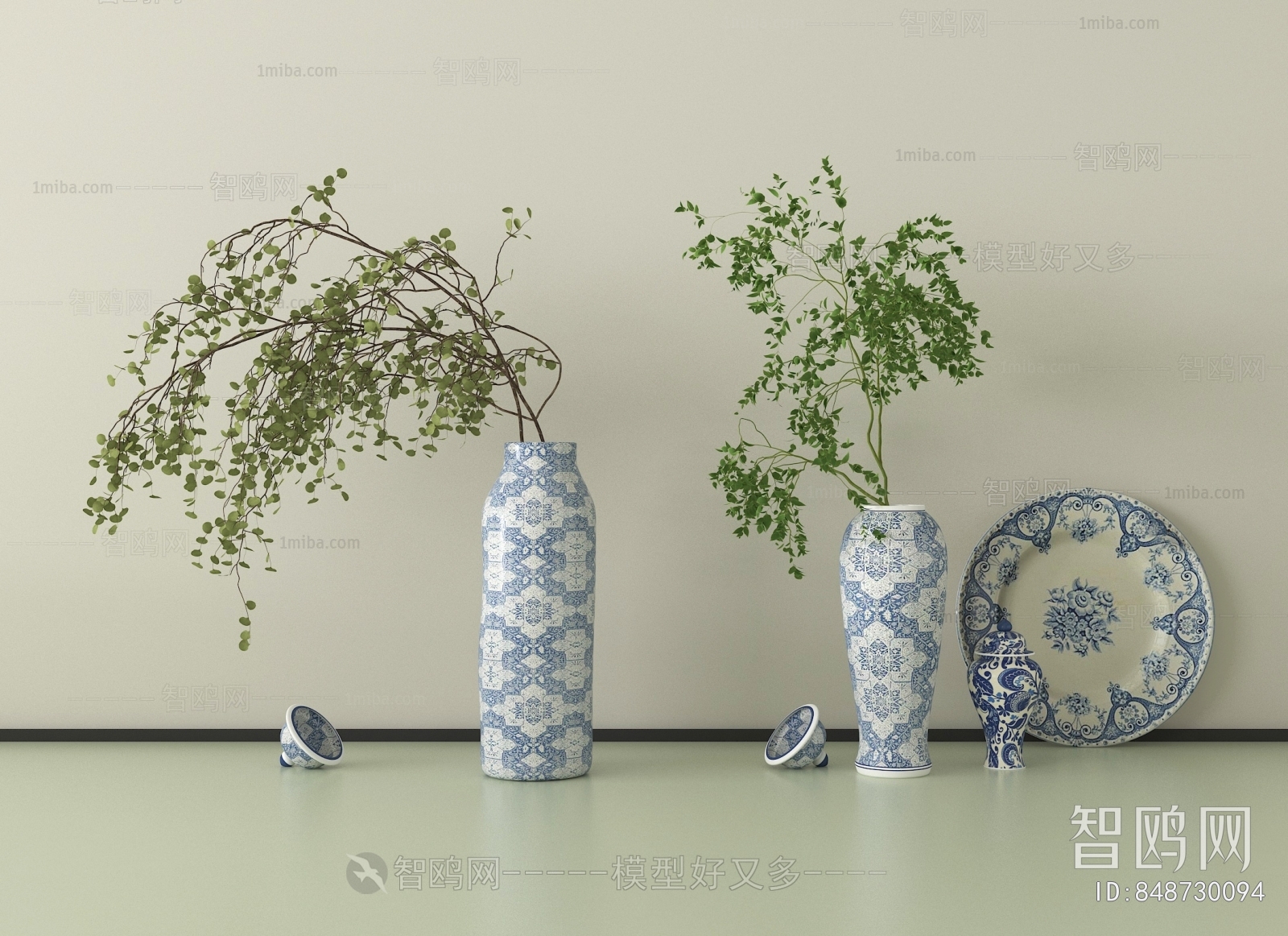 New Chinese Style Aquatic Green Plant