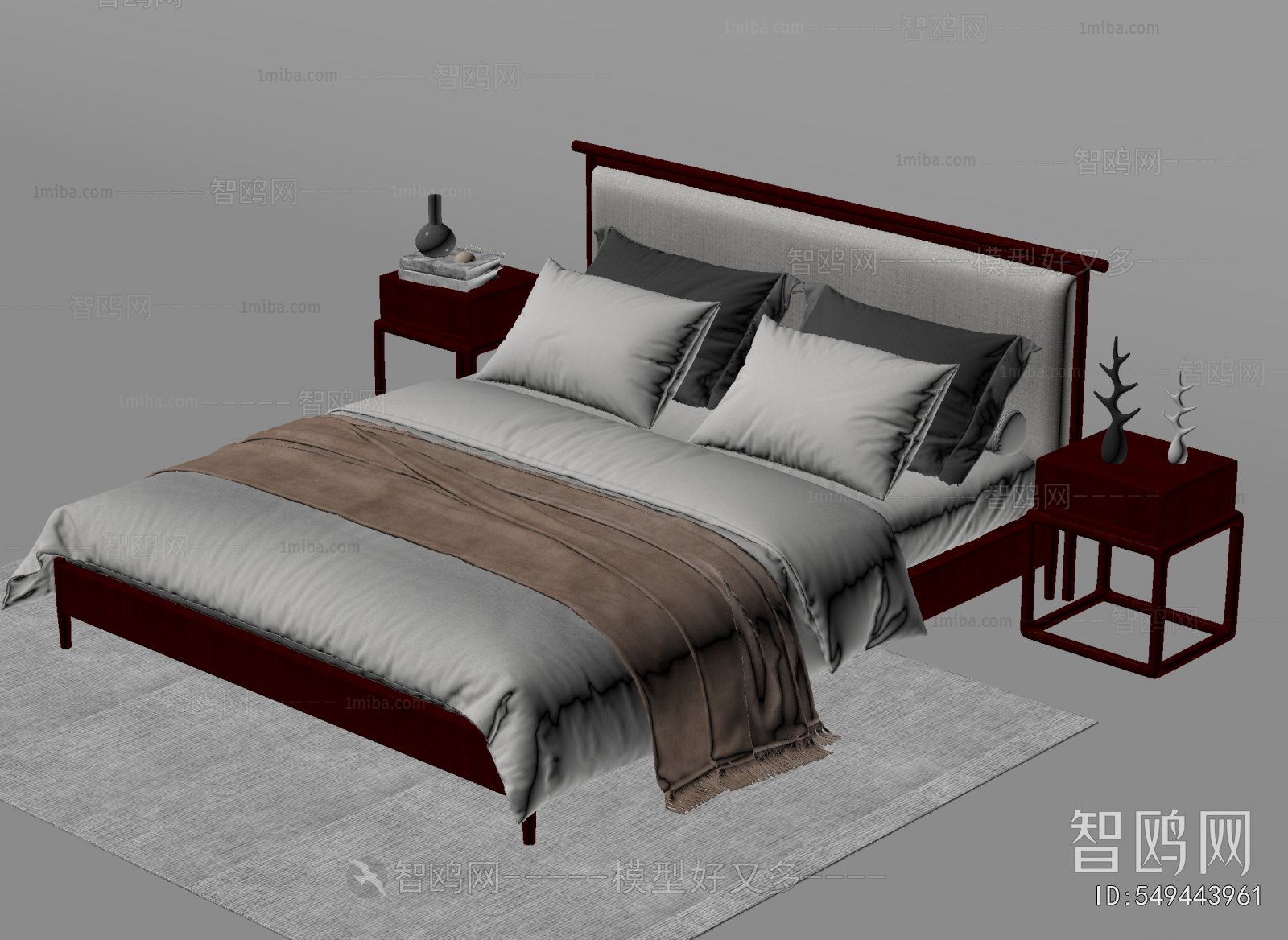 New Chinese Style Double Bed