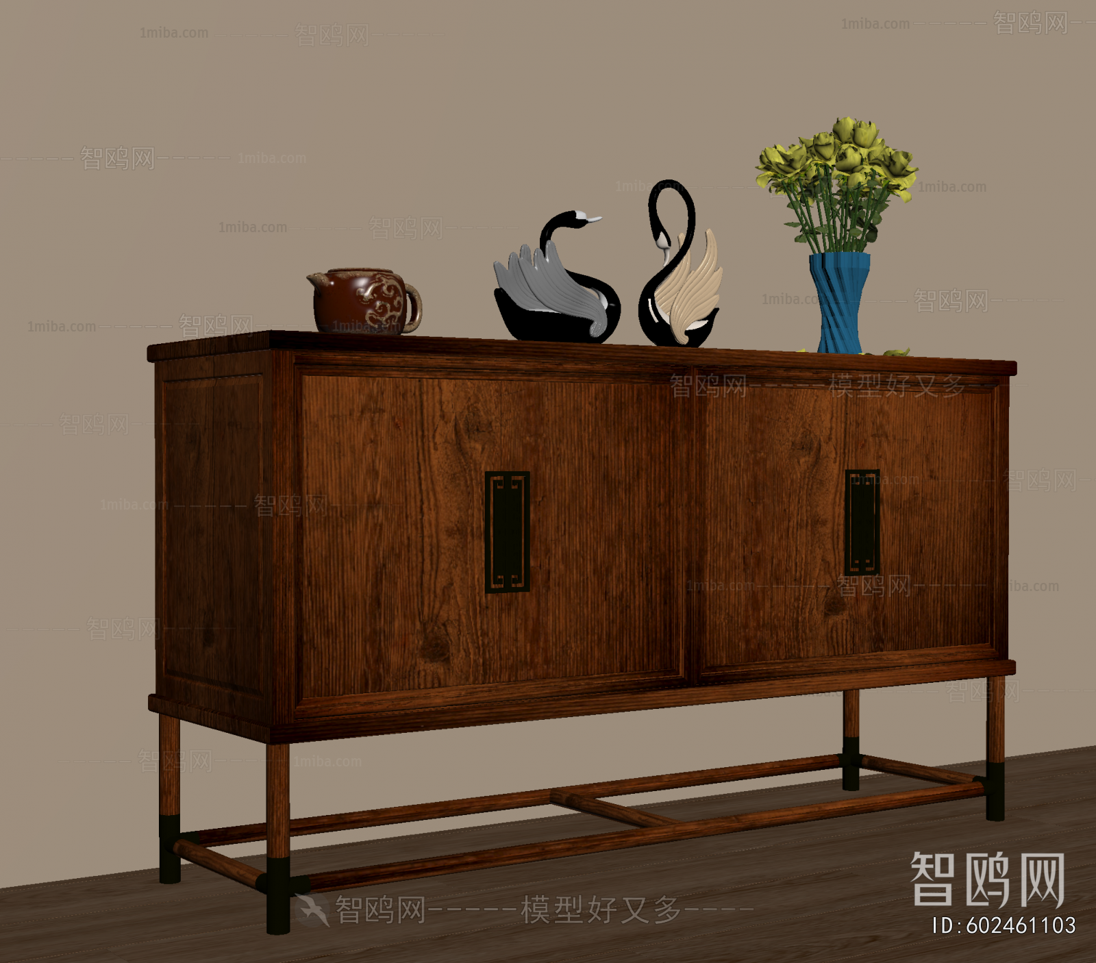 New Chinese Style Entrance Cabinet